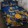 Personalized West Coast Eagles Quilt Bed Set Aboriginal Dot Painting Graffiti Style