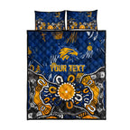 Personalized West Coast Eagles Quilt Bed Set Aboriginal Dot Painting Graffiti Style
