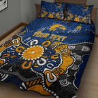 Personalized West Coast Eagles Quilt Bed Set Aboriginal Dot Painting Graffiti Style