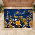 Personalized West Coast Eagles Rubber Doormat Aboriginal Dot Painting Graffiti Style