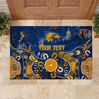 Personalized West Coast Eagles Rubber Doormat Aboriginal Dot Painting Graffiti Style