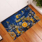 Personalized West Coast Eagles Rubber Doormat Aboriginal Dot Painting Graffiti Style