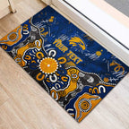 Personalized West Coast Eagles Rubber Doormat Aboriginal Dot Painting Graffiti Style