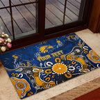 Personalized West Coast Eagles Rubber Doormat Aboriginal Dot Painting Graffiti Style
