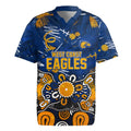 Personalized West Coast Eagles Rugby Jersey Aboriginal Dot Painting Graffiti Style