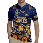 Personalized West Coast Eagles Rugby Jersey Aboriginal Dot Painting Graffiti Style