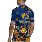 Personalized West Coast Eagles Rugby Jersey Aboriginal Dot Painting Graffiti Style