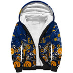 Personalized West Coast Eagles Sherpa Hoodie Aboriginal Dot Painting Graffiti Style