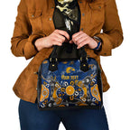 Personalized West Coast Eagles Shoulder Handbag Aboriginal Dot Painting Graffiti Style