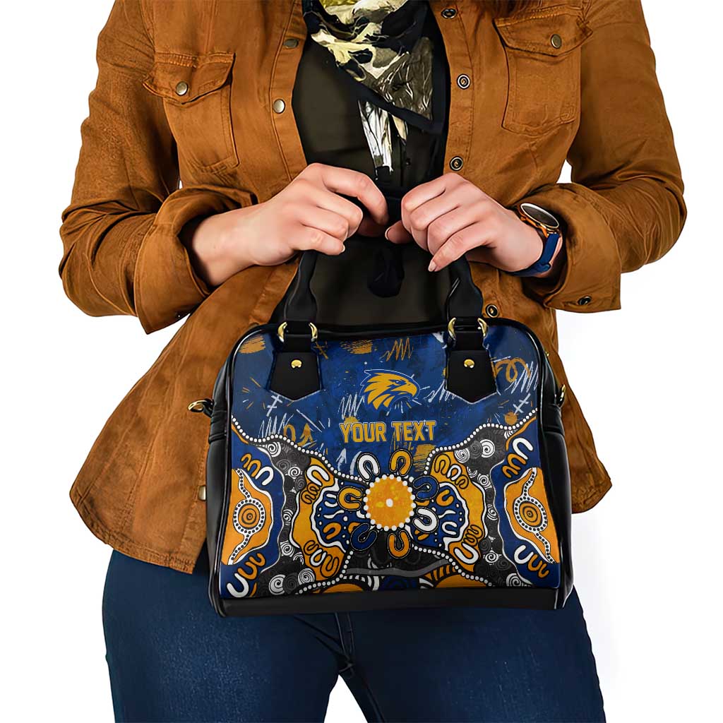 Personalized West Coast Eagles Shoulder Handbag Aboriginal Dot Painting Graffiti Style