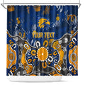 Personalized West Coast Eagles Shower Curtain Aboriginal Dot Painting Graffiti Style