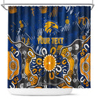 Personalized West Coast Eagles Shower Curtain Aboriginal Dot Painting Graffiti Style