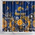 Personalized West Coast Eagles Shower Curtain Aboriginal Dot Painting Graffiti Style