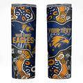 Personalized West Coast Eagles Skinny Tumbler Aboriginal Dot Painting Graffiti Style