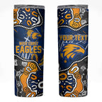 Personalized West Coast Eagles Skinny Tumbler Aboriginal Dot Painting Graffiti Style