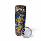 Personalized West Coast Eagles Skinny Tumbler Aboriginal Dot Painting Graffiti Style