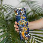 Personalized West Coast Eagles Skinny Tumbler Aboriginal Dot Painting Graffiti Style