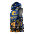 Personalized West Coast Eagles Sleeveless Hoodie Aboriginal Dot Painting Graffiti Style