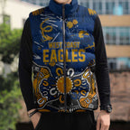 Personalized West Coast Eagles Sleeveless Puffer Jacket Aboriginal Dot Painting Graffiti Style