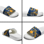 Personalized West Coast Eagles Slide Sandals Aboriginal Dot Painting Graffiti Style