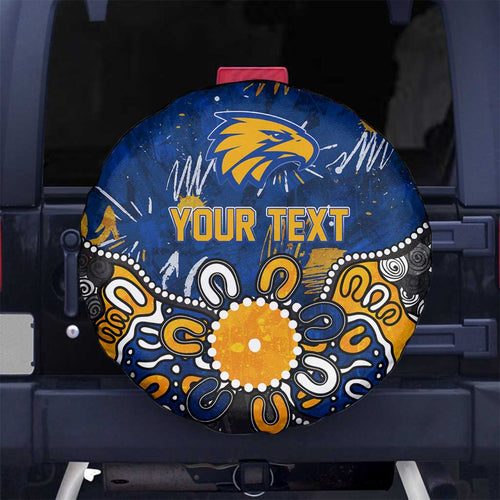 Personalized West Coast Eagles Spare Tire Cover Aboriginal Dot Painting Graffiti Style