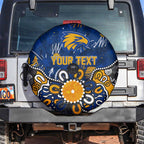 Personalized West Coast Eagles Spare Tire Cover Aboriginal Dot Painting Graffiti Style