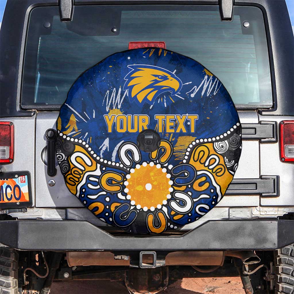 Personalized West Coast Eagles Spare Tire Cover Aboriginal Dot Painting Graffiti Style