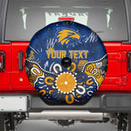 Personalized West Coast Eagles Spare Tire Cover Aboriginal Dot Painting Graffiti Style