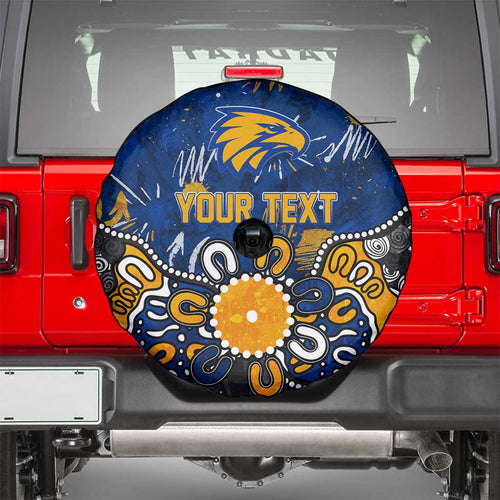 Personalized West Coast Eagles Spare Tire Cover Aboriginal Dot Painting Graffiti Style