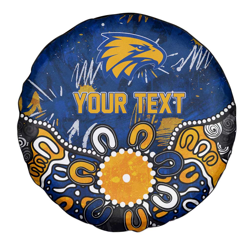 Personalized West Coast Eagles Spare Tire Cover Aboriginal Dot Painting Graffiti Style
