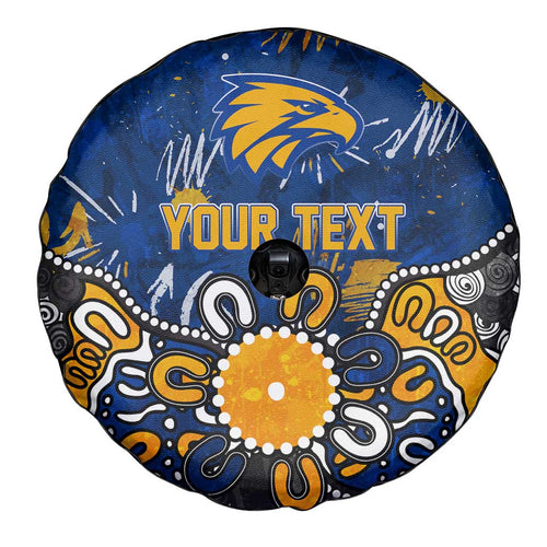 Personalized West Coast Eagles Spare Tire Cover Aboriginal Dot Painting Graffiti Style