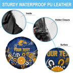 Personalized West Coast Eagles Spare Tire Cover Aboriginal Dot Painting Graffiti Style