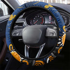 West Coast Eagles Steering Wheel Cover Aboriginal Dot Painting Graffiti Style
