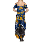 Personalized West Coast Eagles Summer Maxi Dress Aboriginal Dot Painting Graffiti Style