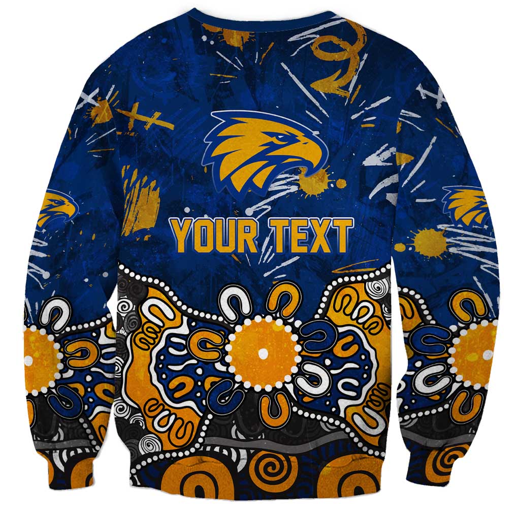 Personalized West Coast Eagles Sweatshirt Aboriginal Dot Painting Graffiti Style
