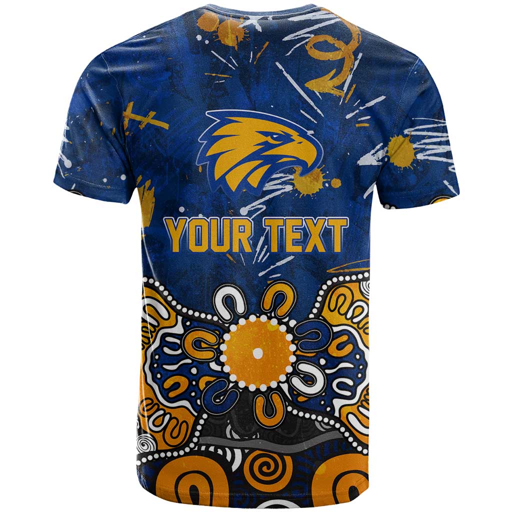 Personalized West Coast Eagles T Shirt Aboriginal Dot Painting Graffiti Style
