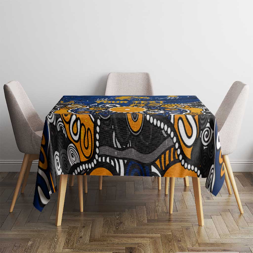 Personalized West Coast Eagles Tablecloth Aboriginal Dot Painting Graffiti Style
