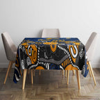 Personalized West Coast Eagles Tablecloth Aboriginal Dot Painting Graffiti Style