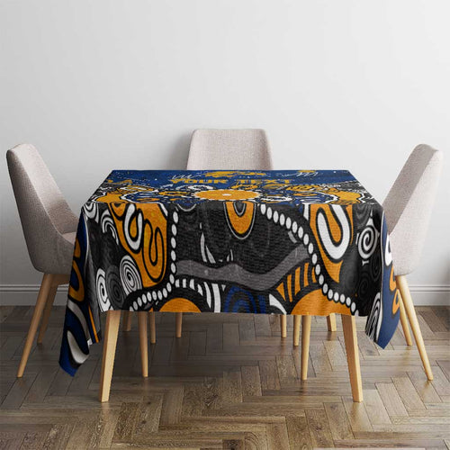 Personalized West Coast Eagles Tablecloth Aboriginal Dot Painting Graffiti Style
