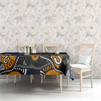Personalized West Coast Eagles Tablecloth Aboriginal Dot Painting Graffiti Style