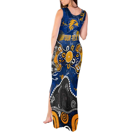 Personalized West Coast Eagles Tank Maxi Dress Aboriginal Dot Painting Graffiti Style