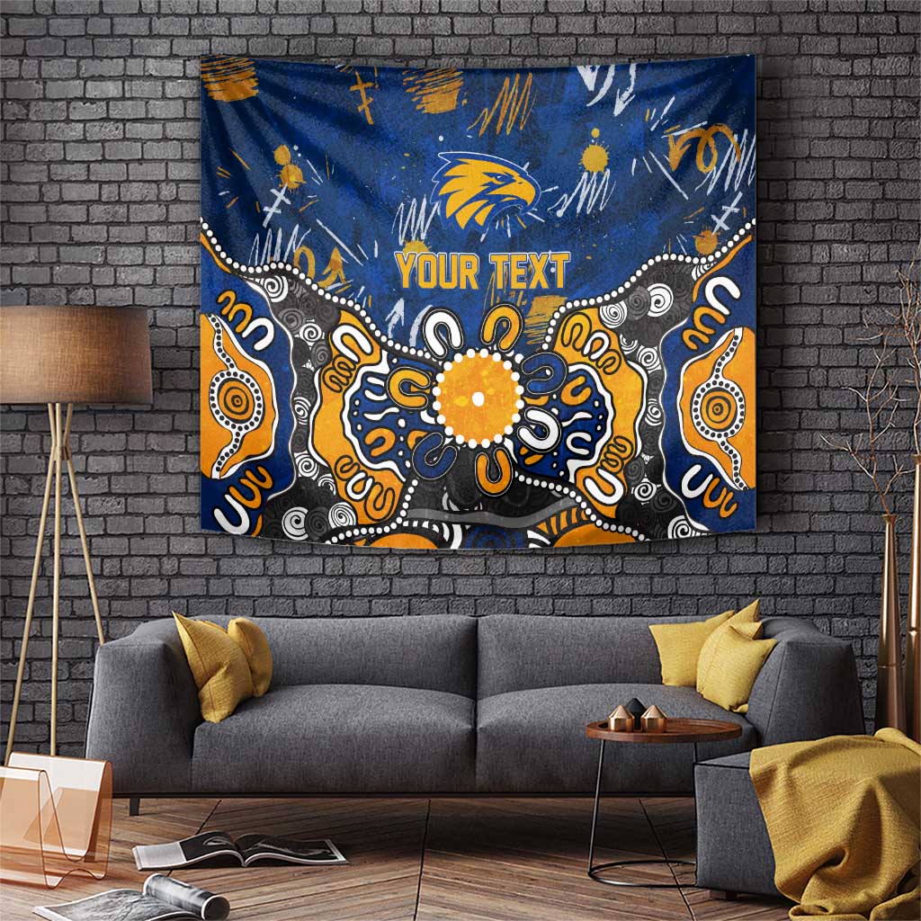 Personalized West Coast Eagles Tapestry Aboriginal Dot Painting Graffiti Style