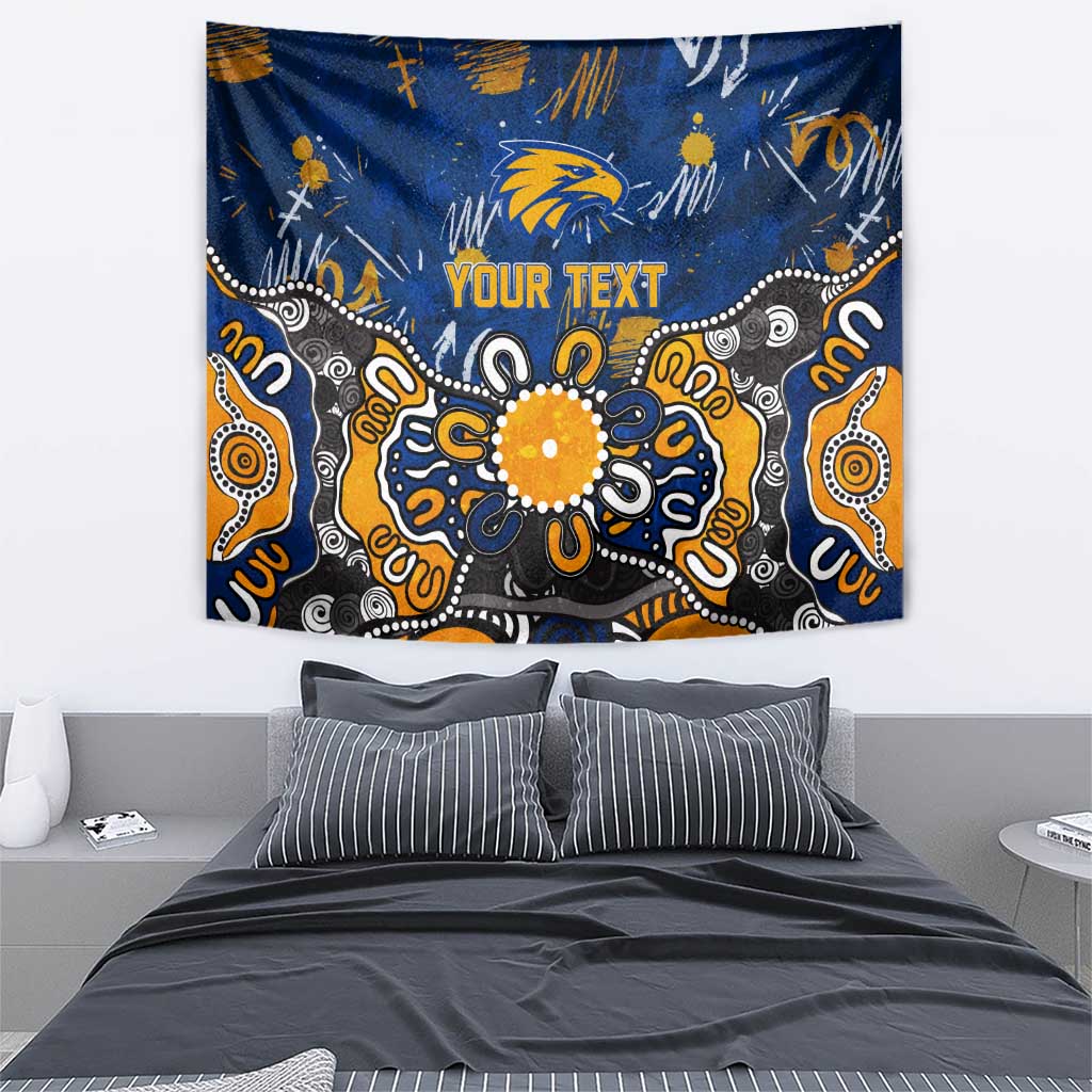 Personalized West Coast Eagles Tapestry Aboriginal Dot Painting Graffiti Style