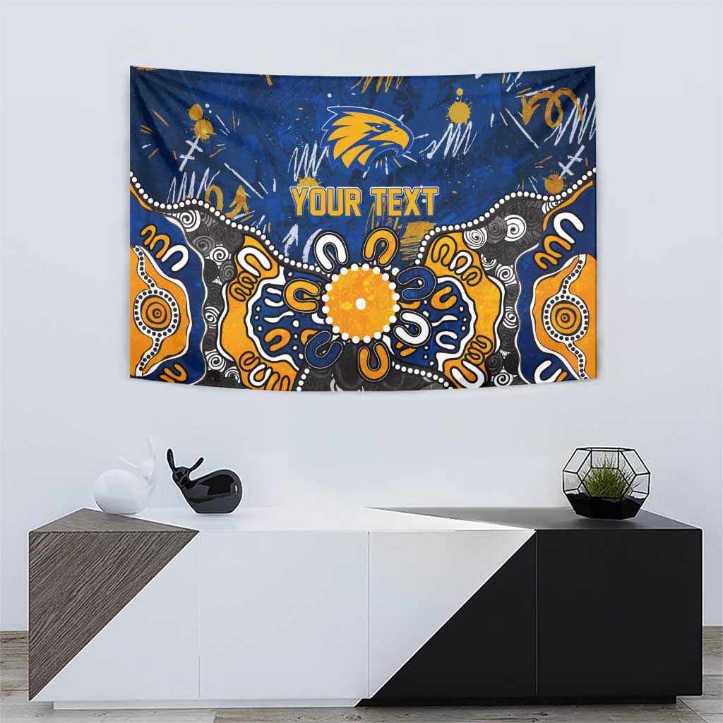 Personalized West Coast Eagles Tapestry Aboriginal Dot Painting Graffiti Style