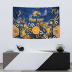Personalized West Coast Eagles Tapestry Aboriginal Dot Painting Graffiti Style