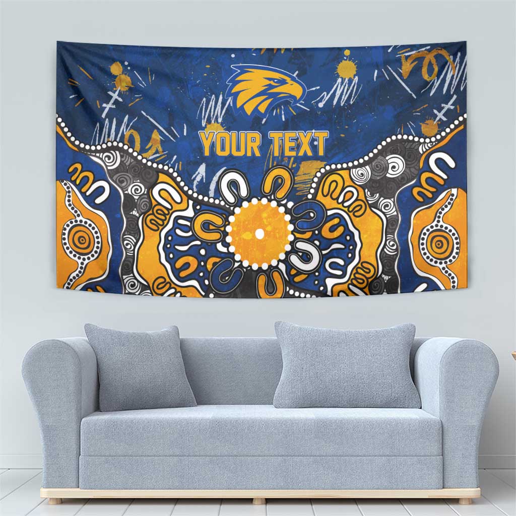 Personalized West Coast Eagles Tapestry Aboriginal Dot Painting Graffiti Style