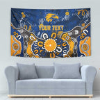 Personalized West Coast Eagles Tapestry Aboriginal Dot Painting Graffiti Style