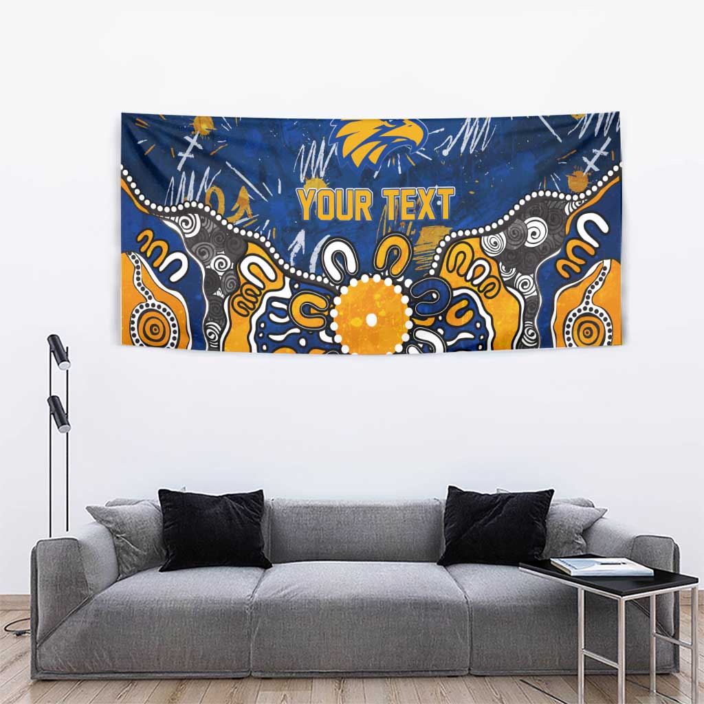 Personalized West Coast Eagles Tapestry Aboriginal Dot Painting Graffiti Style
