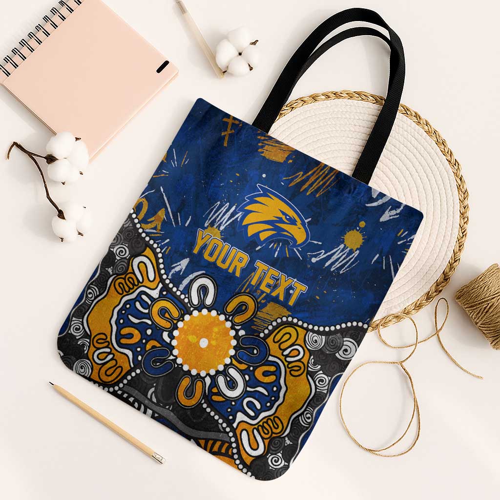 Personalized West Coast Eagles Tote Bag Aboriginal Dot Painting Graffiti Style