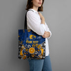 Personalized West Coast Eagles Tote Bag Aboriginal Dot Painting Graffiti Style